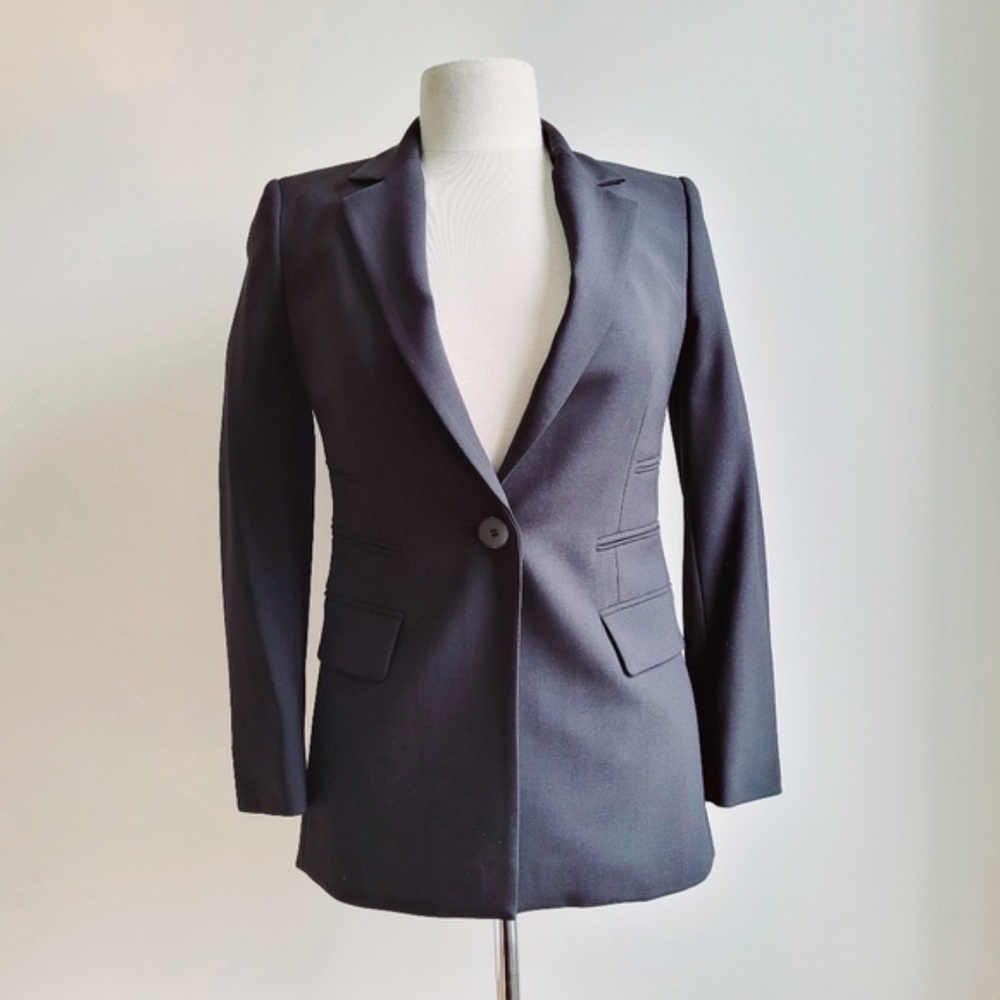 JUDITH & CHARLES Tailored Black Wool Blazer Size 2
